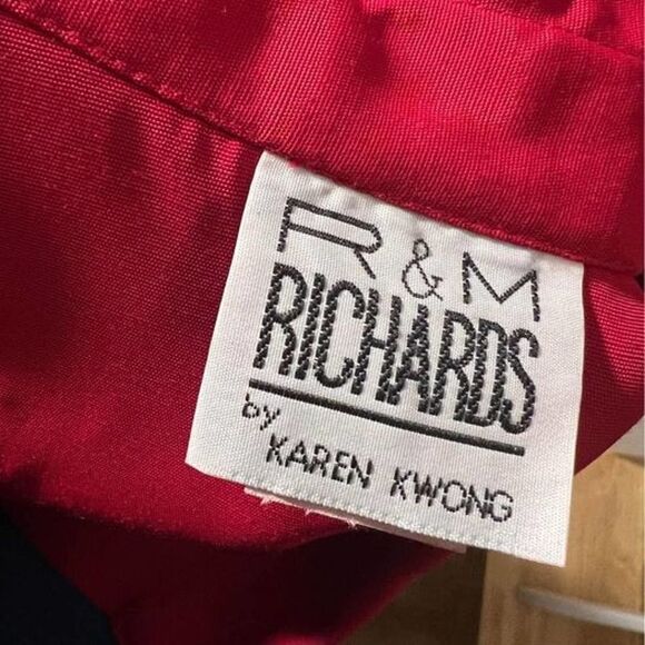 Vintage R & M Richards by Karen Kwong Red Christmas Long sleeve button up Sz 10 - Picture 6 of 9